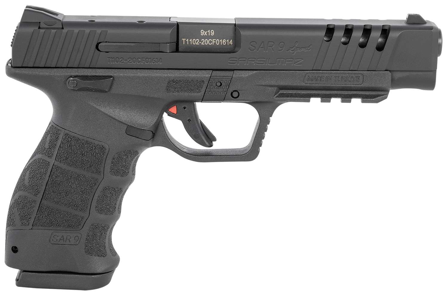 Handguns SAR Firearms 5.20" 9mm SAR USA SAR9SPTBL    SAR9 SPORT BLK       9MM 17RD • Model: 5.20"